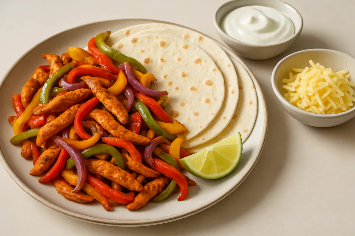 Illustration of Chicken fajitas