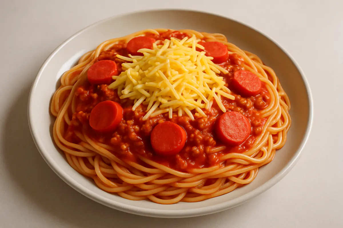 Illustration of Pinoy spaghetti